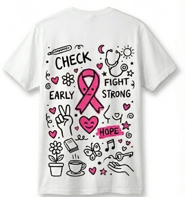 Camiseta cancer mama Camiseta solidaria edición contra el cáncer de mama - Alubio